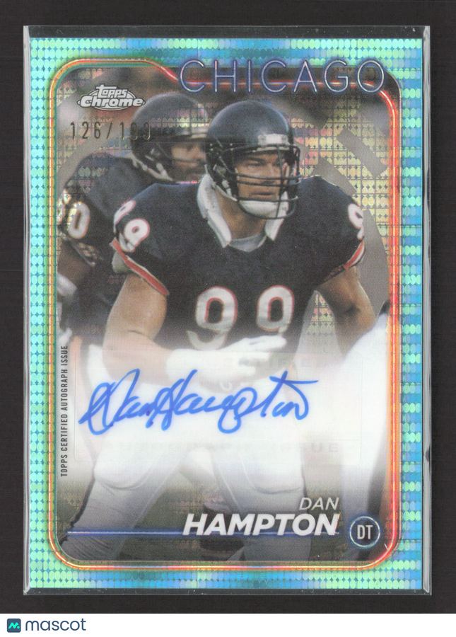 2024 Topps Chrome Dan Hampton #BA-DH Aqua X-Fractor 126/199 Auto