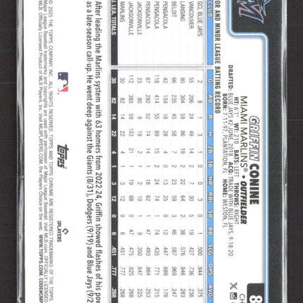 2025 Topps Chrome Griffin Conine #86 RC Lightboard