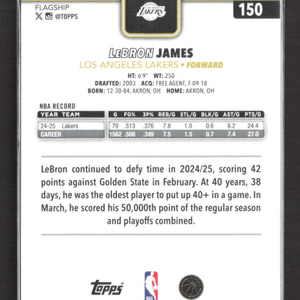 2025 Topps Flagship LeBron James #150 Blackout