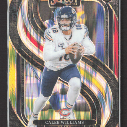 2025 Panini Select Prizm Caleb Williams #114 RC Red Yellow Flash