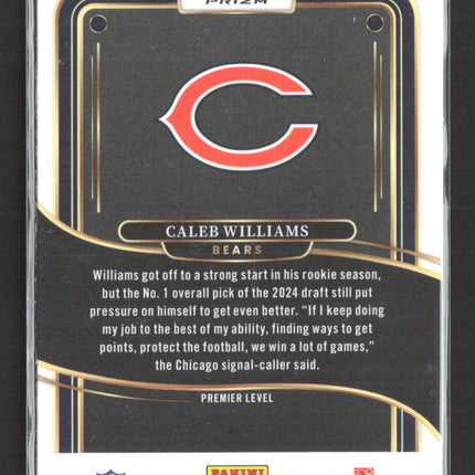 2025 Panini Select Prizm Caleb Williams #114 RC Red Yellow Flash