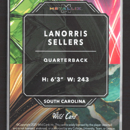 2025 Wild Card Metallix LaNorris Sellers #WMF-LS Gold Circles 1/1