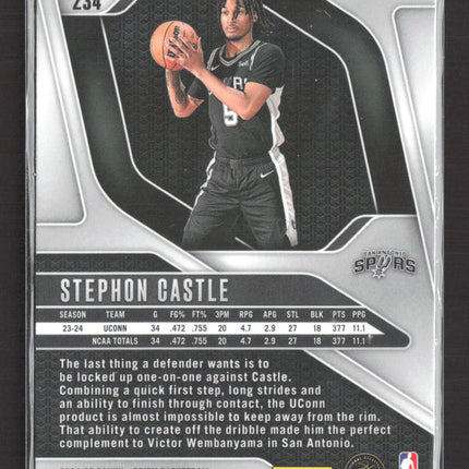 2024 Panini Prizm Stephon Castle #234 Orange Ice RC