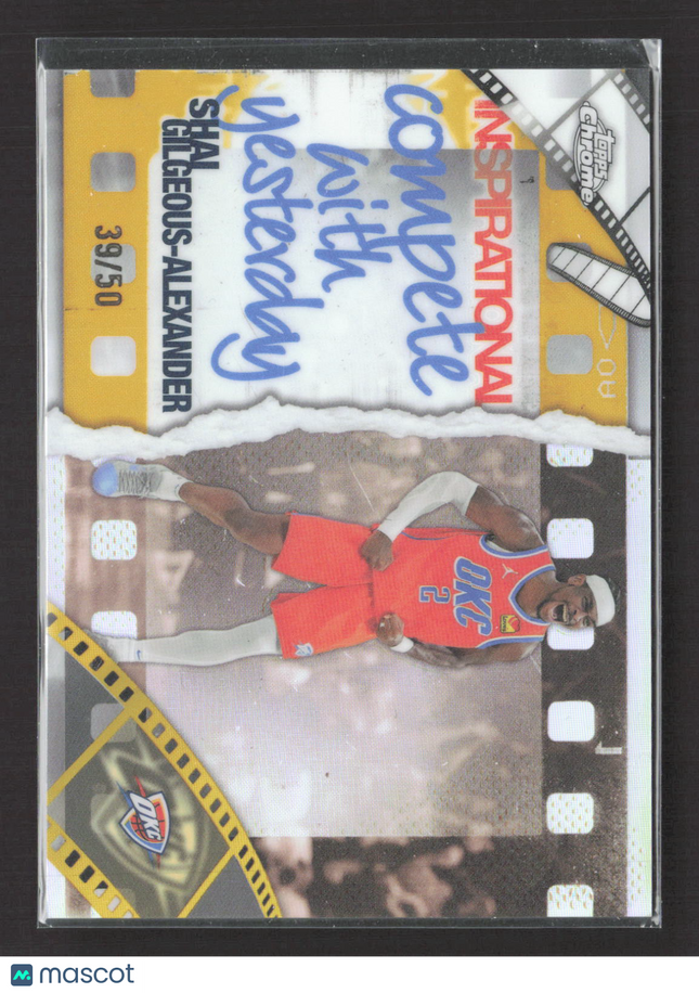 2025 Topps Chrome Inspirational Shai Gilgeous-Alexander Gold Refractor 39/50