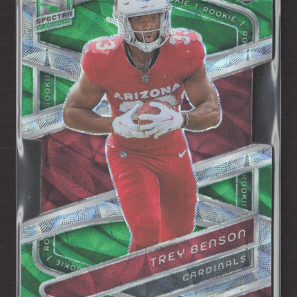 2024 Panini Spectra Prizm Trey Benson #133 Green 23/30 RC