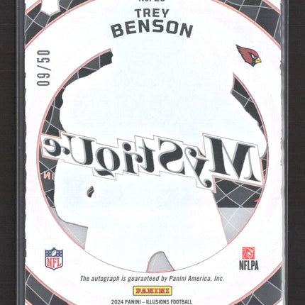2024 Panini Illusions Mystique Trey Benson #25 RC 09/50 Auto