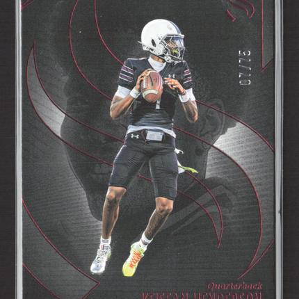 2026 Panini Silhouette Football Keisean Henderson #26 Black 07/75