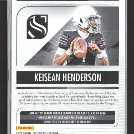 2026 Panini Silhouette Football Keisean Henderson #26 Black 07/75