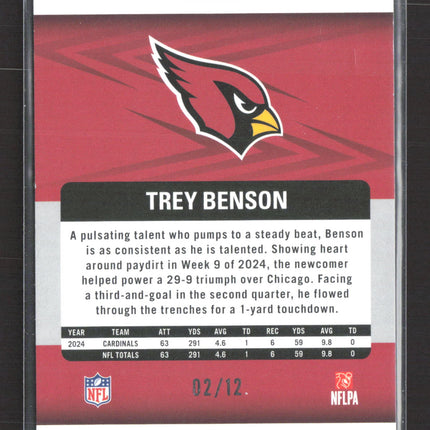 2025 Panini Revolution Football Trey Benson #40 Lava 02/12