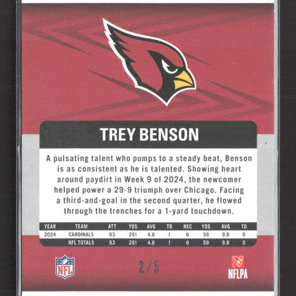 2025 Panini Revolution Trey Benson #40 Lava 2/5
