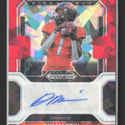 2022 Panini Prizm Draft Picks Sensational Tay Martin #SS-TMA Red Ice Auto