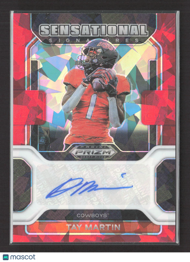 2022 Panini Prizm Draft Picks Sensational Tay Martin #SS-TMA Red Ice Auto