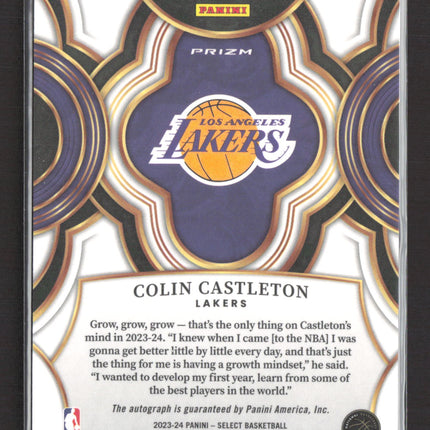 2024 Panini Select Prizm Youth Explosion Colin Castleton #YE-CTL RC Auto