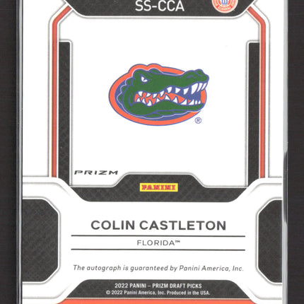 2022 Panini Prizm Draft Picks Sensational Colin Castleton #SS-CCA Green Auto