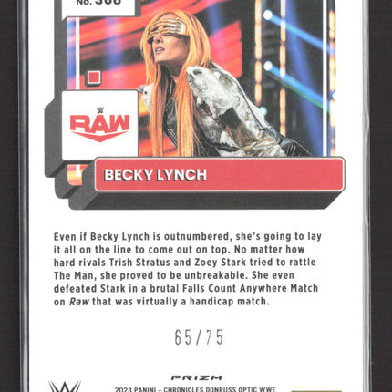 2023 Panini Chronicles Donruss Optic WWE Becky Lynch #368 Green 65/75
