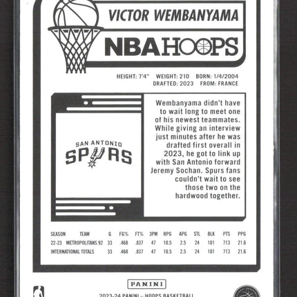 2023 Panini NBA Hoops Winter Victor Wembanyama #277 RC