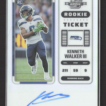 2023 Panini Contenders Optic Prizm Kenneth Walker III #126 RC Auto