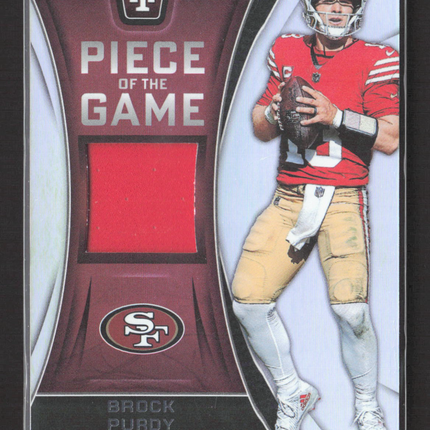 2025 Panini Totally Certified Piece of the Game Brock Purdy #POTG-BPY Jersey