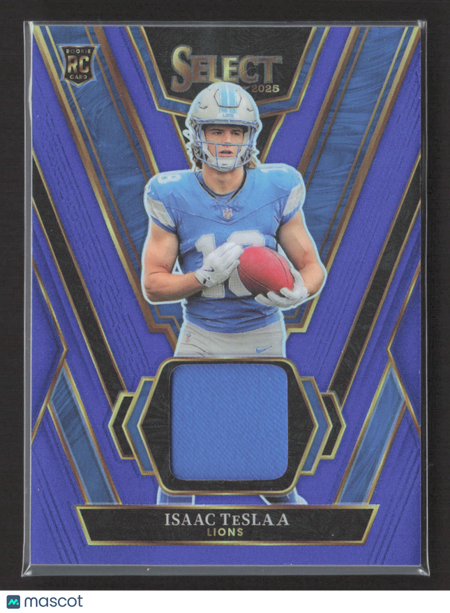 2026 Panini Select Prizm Isaac Teslaa #RSW-ITA Blue RC Rookie Swatches Jersey