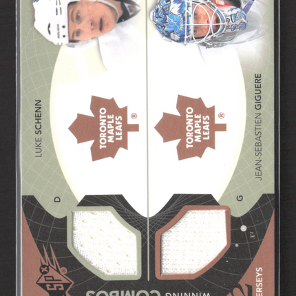 2011 UD SPx Winning Combos Luke Schenn Jean-Sebastien Giguere #WC-GS Jersey