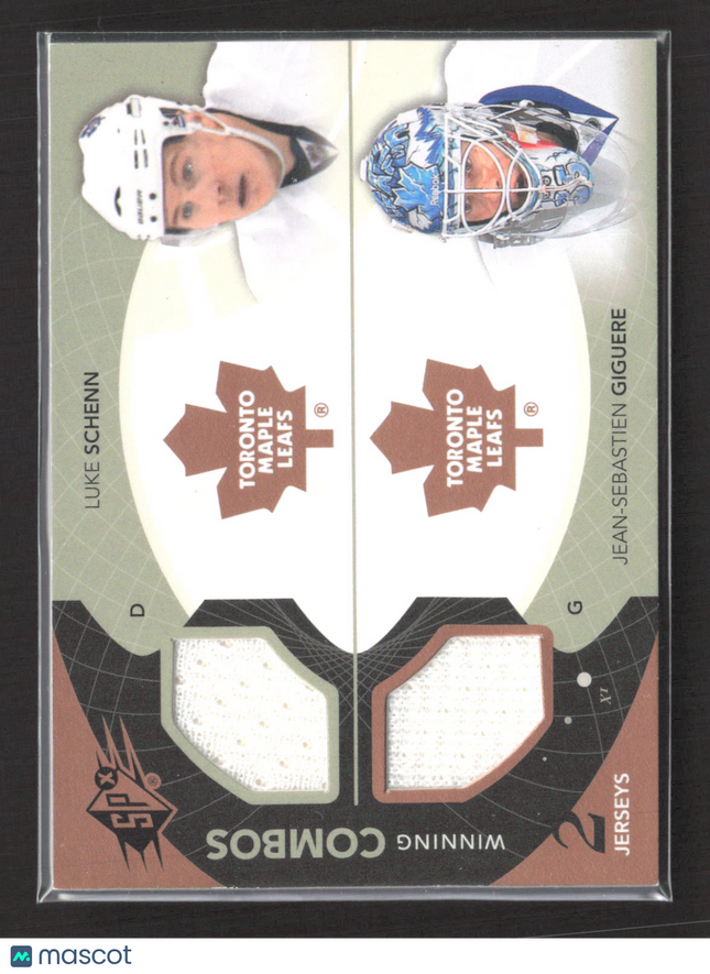 2011 UD SPx Winning Combos Luke Schenn Jean-Sebastien Giguere #WC-GS Jersey