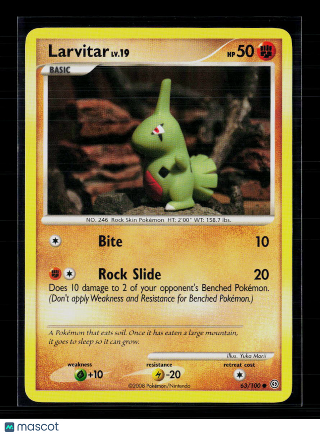 Pokemon 2008 EX Legend Maker Larvitar #63/100