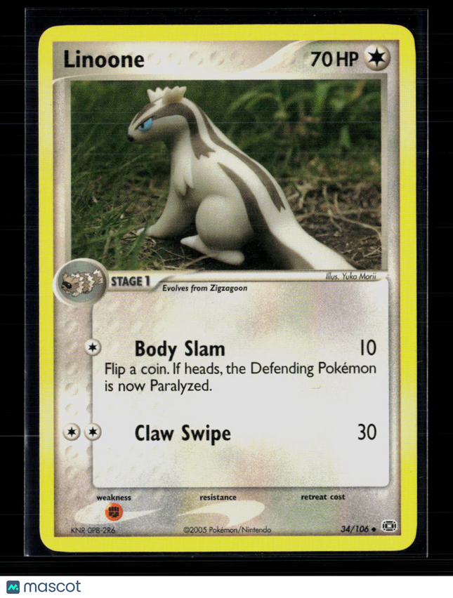 Pokemon 2005 EX Emerald Linoone #34/106