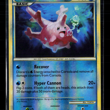 Pokemon 2010 HeartGold & SoulSilver Corsola #37/123