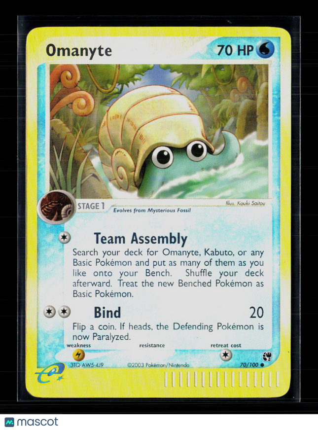 Pokemon 2003 EX Sandstorm Omanyte #70/100