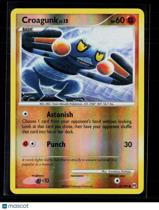 Pokemon 2009 Platinum Croagunk #61/99