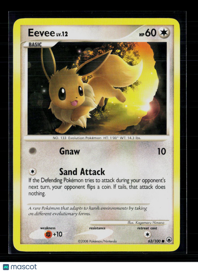 Pokemon 2008 EX Majestic Dawn Eevee #63/100