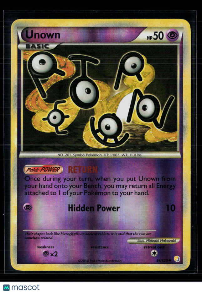 Pokemon 2010 HeartGold & SoulSilver Unown #54/123