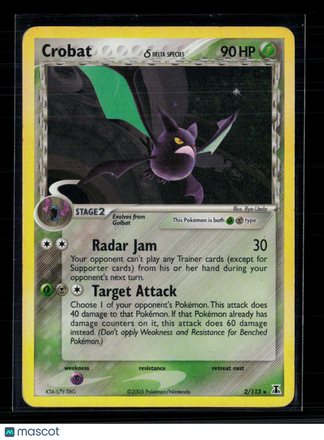 Pokemon 2005 EX Delta Species Crobat #2/113