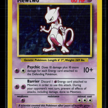 Pokemon 1999 Base Set Mewtwo #10/102