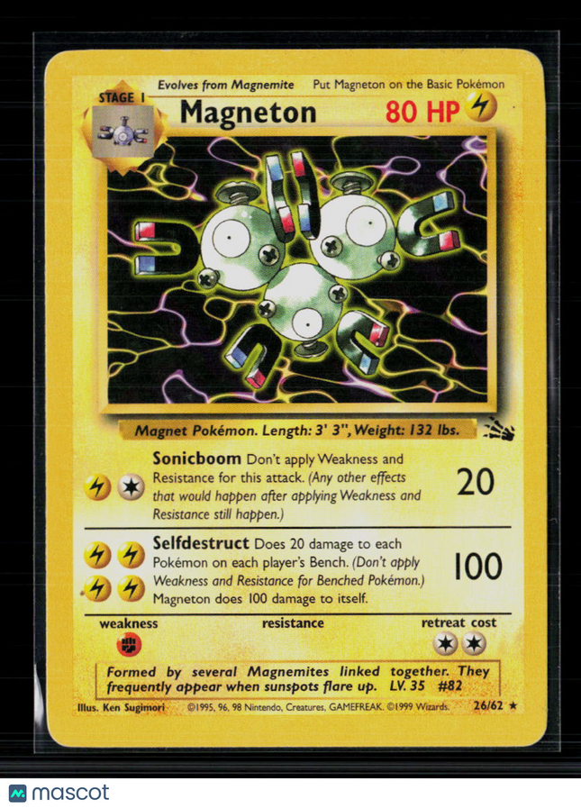 Pokemon 1999 Fossil Magneton #26/62