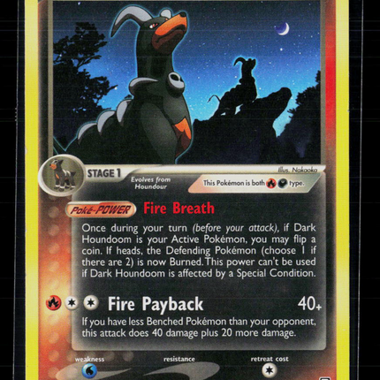Pokemon 2004 EX Team Rocket Returns Dark Houndoom #37/109