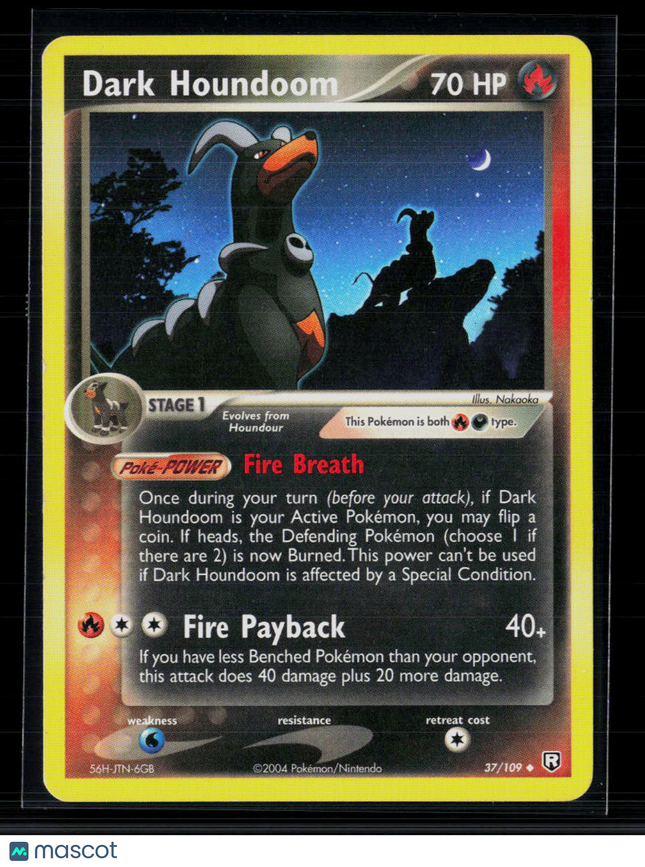 Pokemon 2004 EX Team Rocket Returns Dark Houndoom #37/109
