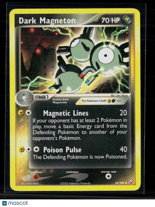 Pokemon 2004 EX Team Rocket Returns Dark Magneton #39/109
