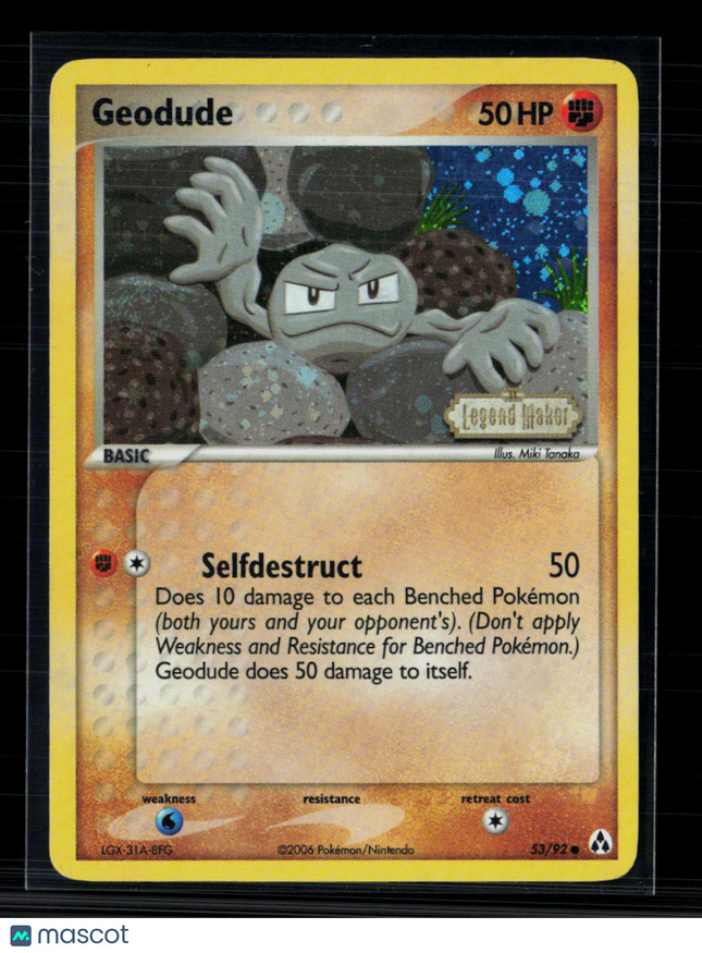 Pokemon 2008 EX Legend Maker Geodude #53/92