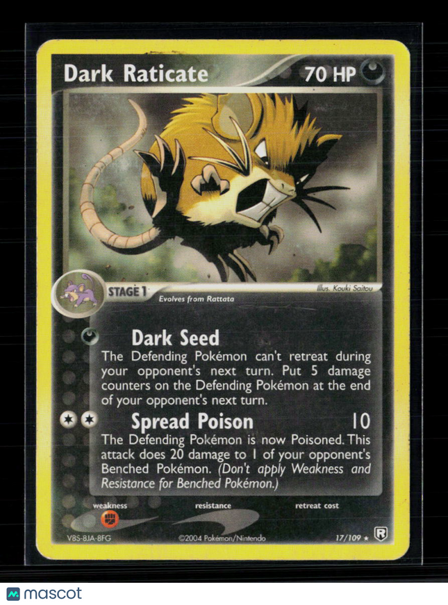 Pokemon 2004 EX Team Rocket Returns Dark Raticate #17/109