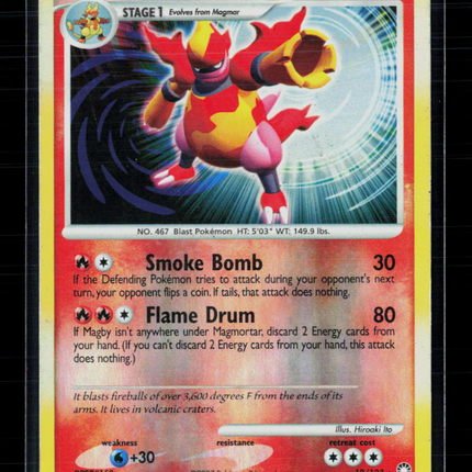 Pokemon 2007 Mysterious Treasures Magmortar #12/123