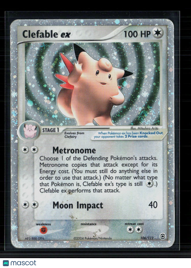 Pokemon 2004 EX FireRed & LeafGreen Clefable EX #106/112