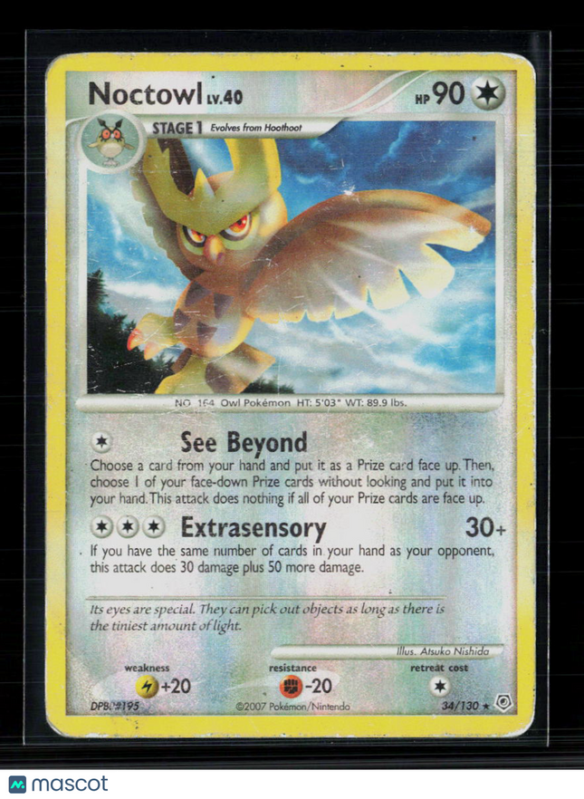 Pokemon 2007 Diamond & Pearl Noctowl #34/130
