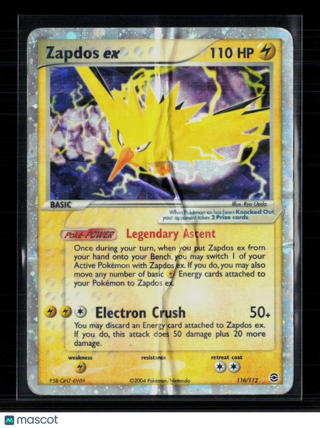 Pokemon 2004 EX FireRed & LeafGreen Zapdos EX #116/112