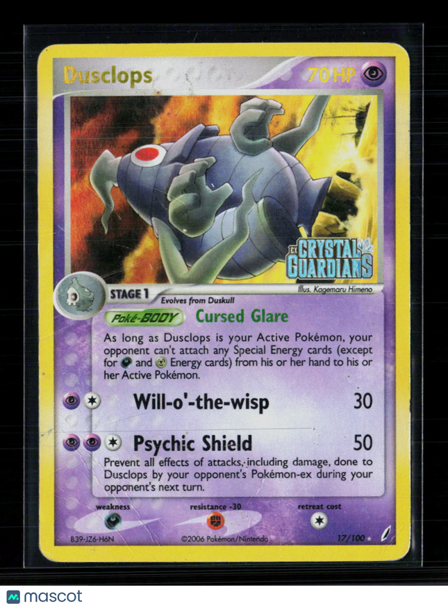 Pokemon 2006 EX Crystal Guardians Dusclops #17/100