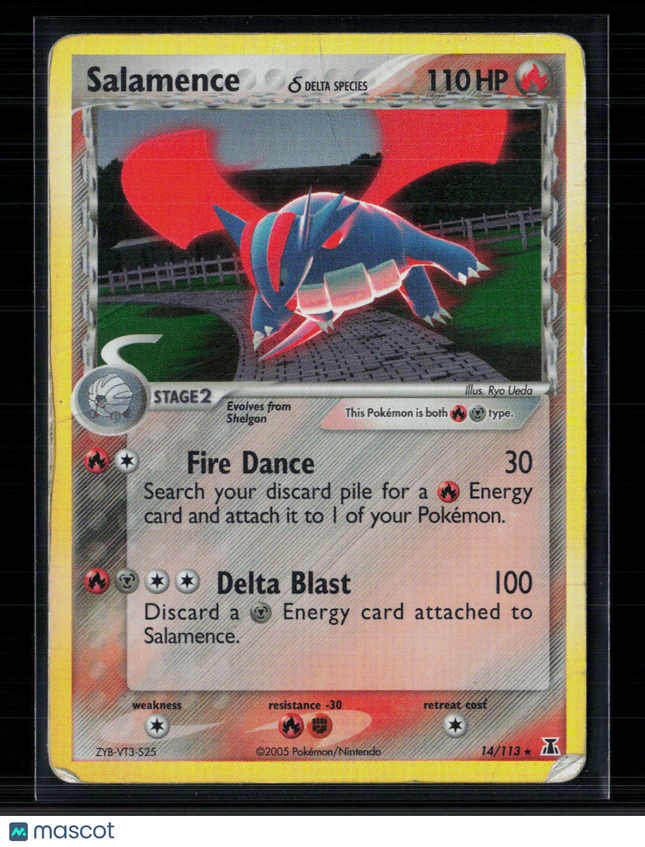 Pokemon 2007 EX Delta Species Salamence #14/113