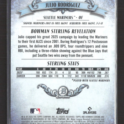 2026 Bowman Sterling Revelation Julio Rodríguez #BST-3