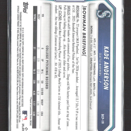 2026 Bowman Chrome Kade Anderson #BCP-19