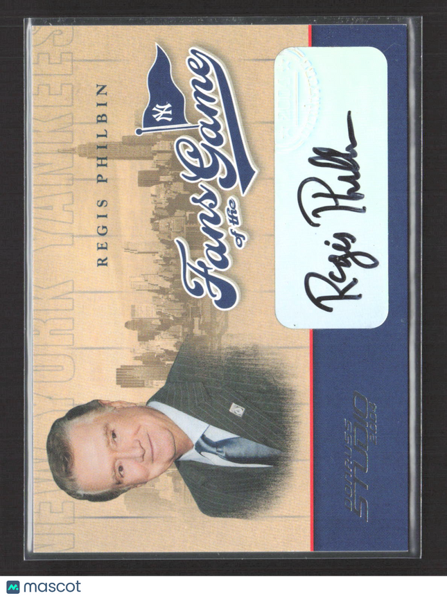 2004 Donruss Studio Fans of the Game Regis Philbin #216FG-1 Auto
