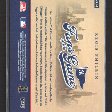 2004 Donruss Studio Fans of the Game Regis Philbin #216FG-1 Auto